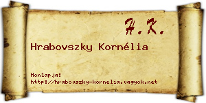Hrabovszky Kornélia névjegykártya